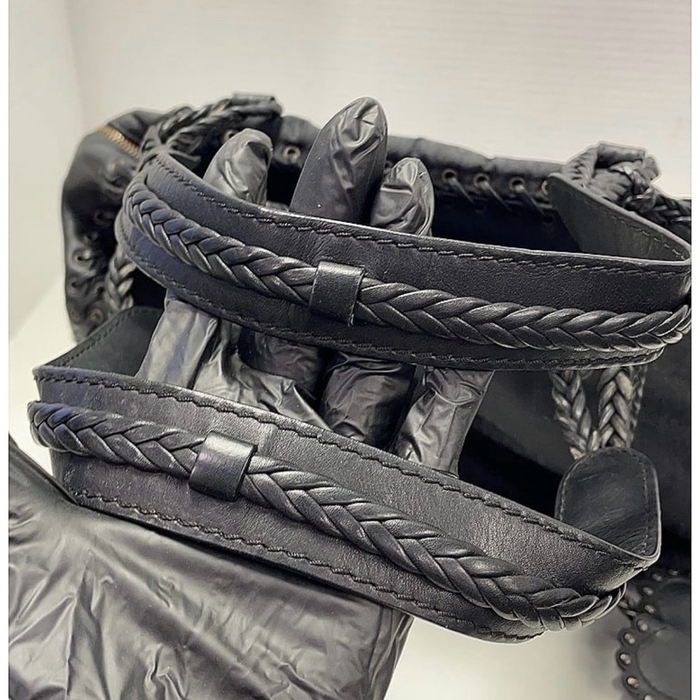 CHRISTIAN DIOR Monogram Ethnic Shoulder Bag Black - Picture 8 of 13